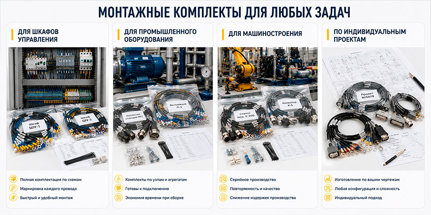 Какие виды монтажных комплектов мы подготавливаем